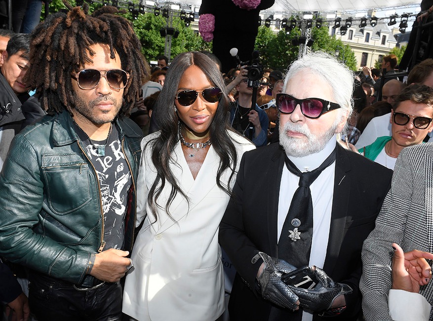 Karl Lagerfeld, Lenny Kravitz, Naomi Campbell
